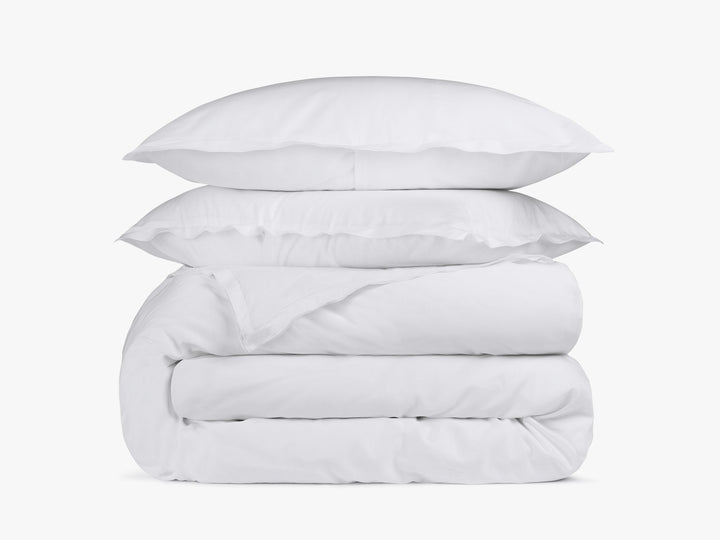 Sateen Duvet Cover Set - White K/CK