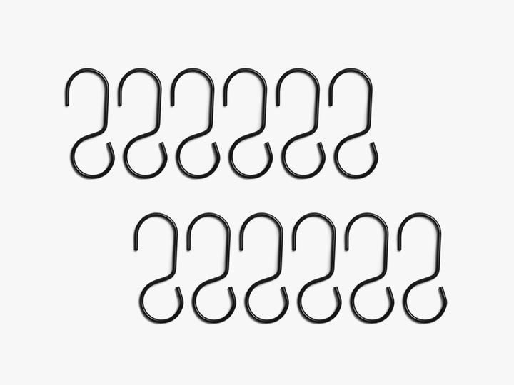Shower Curtain Hooks (Matte Black)