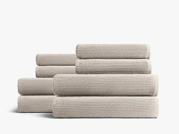 4+4 Soft Rib Bath Bundle - Bone