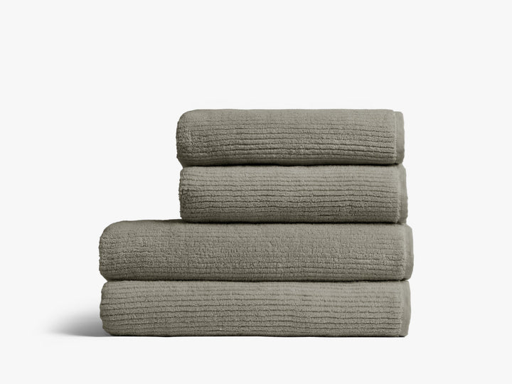 2+2 Soft Rib Bath Bundle - Moss