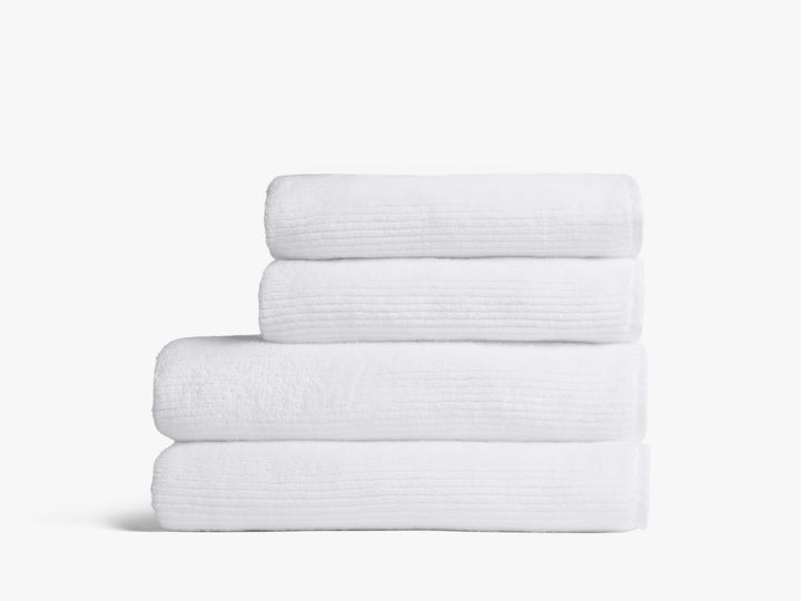 2+2 Soft Rib Bath Bundle - White