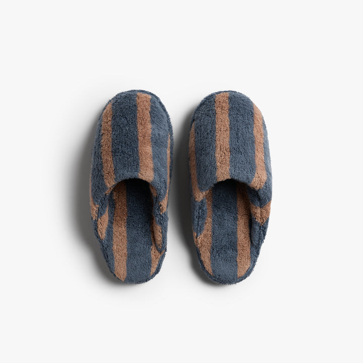 Terry Stripe Slippers (Dusk and Adobe)