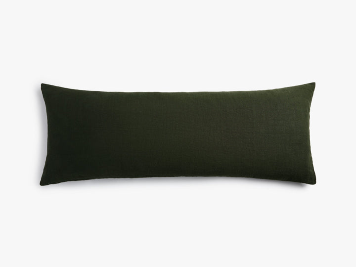 Vintage Linen Body Pillow Cover (Evergreen)