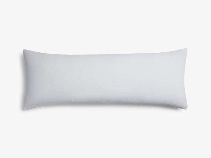 Vintage Linen Lumbar Pillow Cover (Antique White)