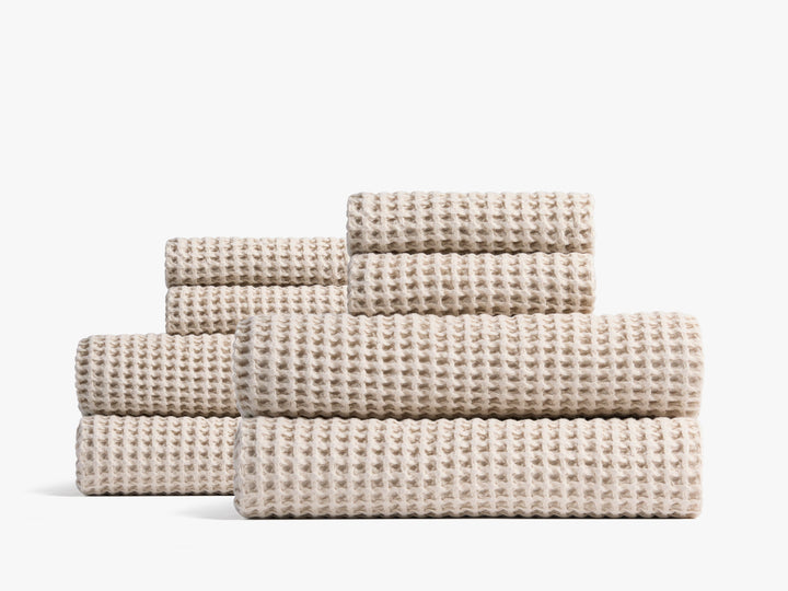 4+4 Waffle Bath Bundle - Bone
