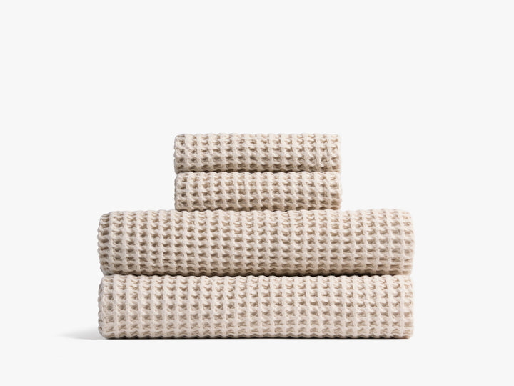 2+2 Waffle Bath Bundle - Bone
