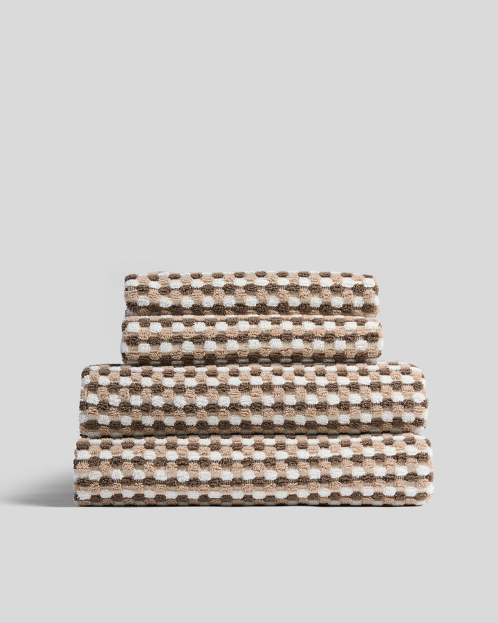 2+2 Organic Mosaic Bath Bundle - Ash and Toast