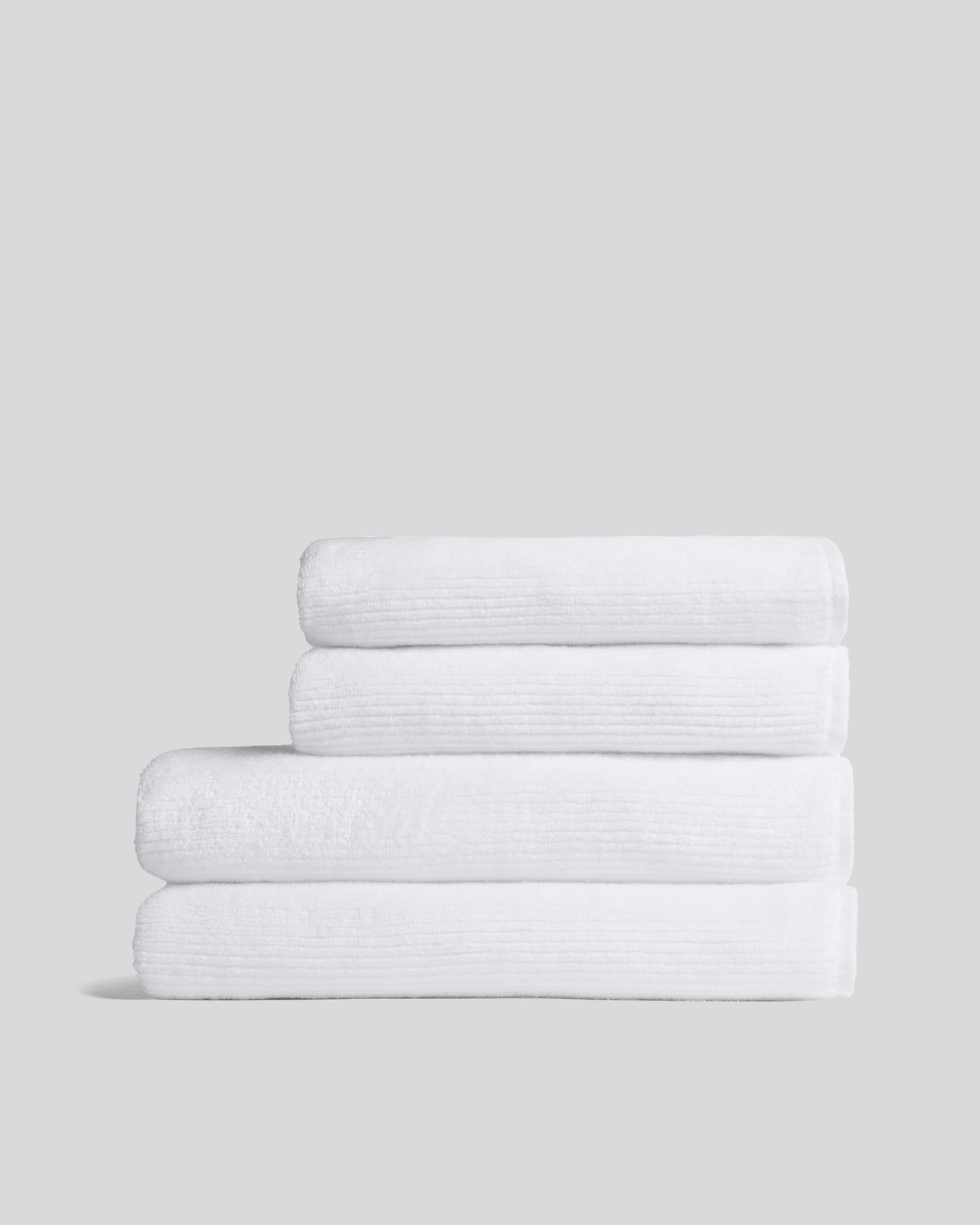 2 2 Soft Rib Bath Bundle - White