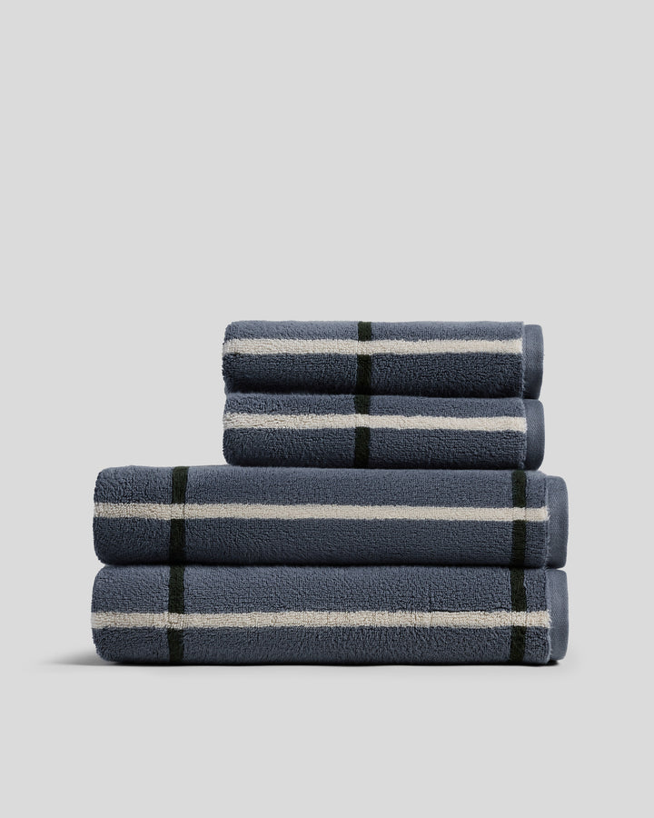 2+2 Organic Plush Bath Bundle - Dusk Windowpane