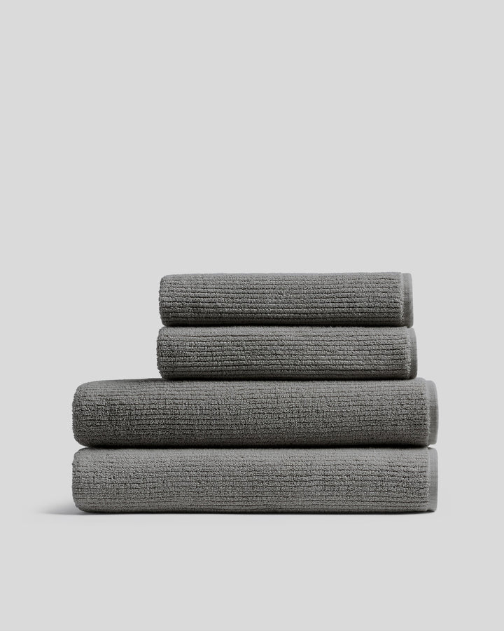 2+2 Soft Rib Bath Bundle - Pebble