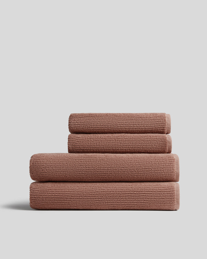 2+2 Soft Rib Bath Bundle - Adobe