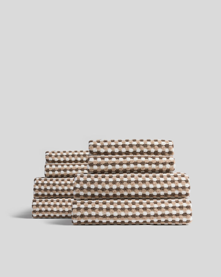 4+4 Organic Mosaic Bath Bundle - Ash and Toast