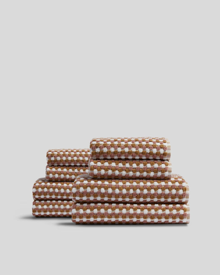 4+4 Organic Mosaic Bath Bundle - Ochre and Clay