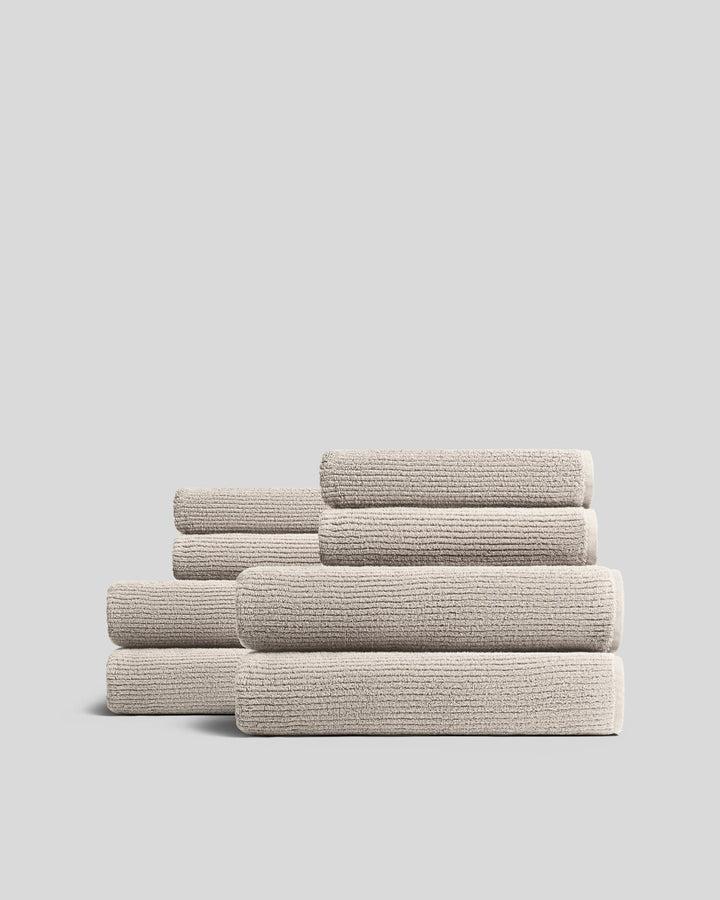 4+4 Soft Rib Bath Bundle - Bone