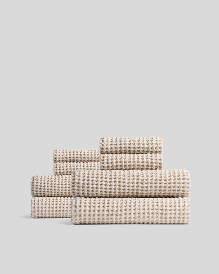 4+4 Waffle Bath Bundle - Bone