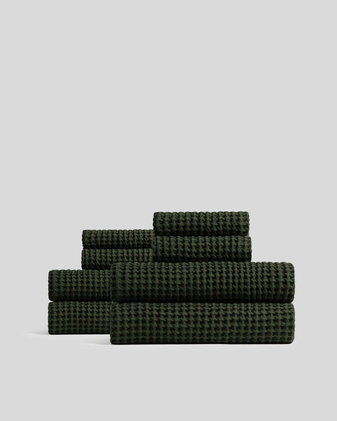 4+4 Waffle Bath Bundle - Evergreen
