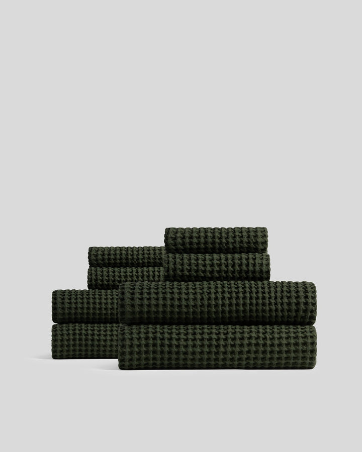 4+4 Waffle Bath Bundle - Evergreen