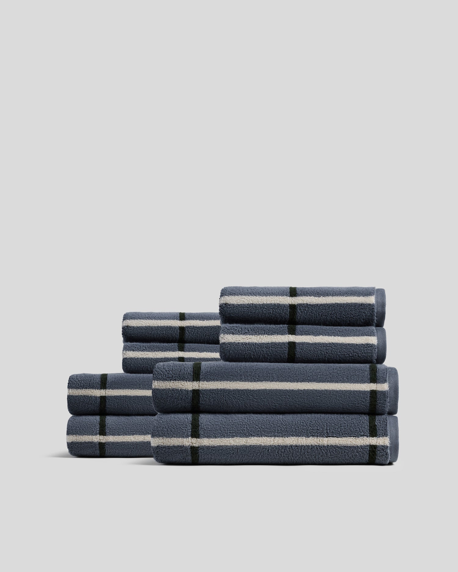 4+4 Organic Plush Bath Bundle - Dusk Windowpane