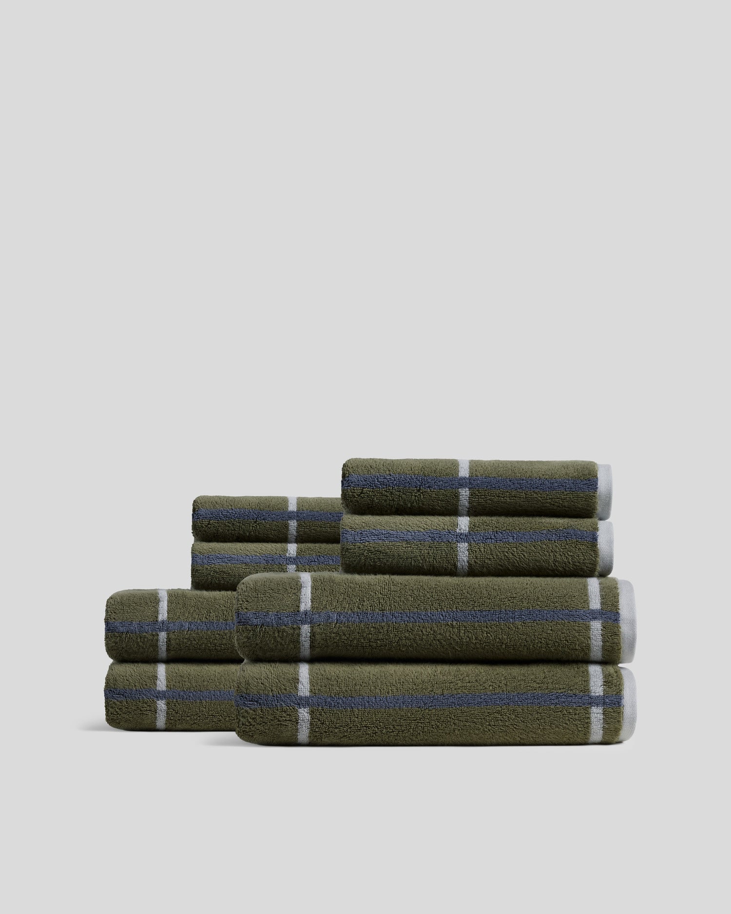 4+4 Organic Plush Bath Bundle - Thyme Windowpane