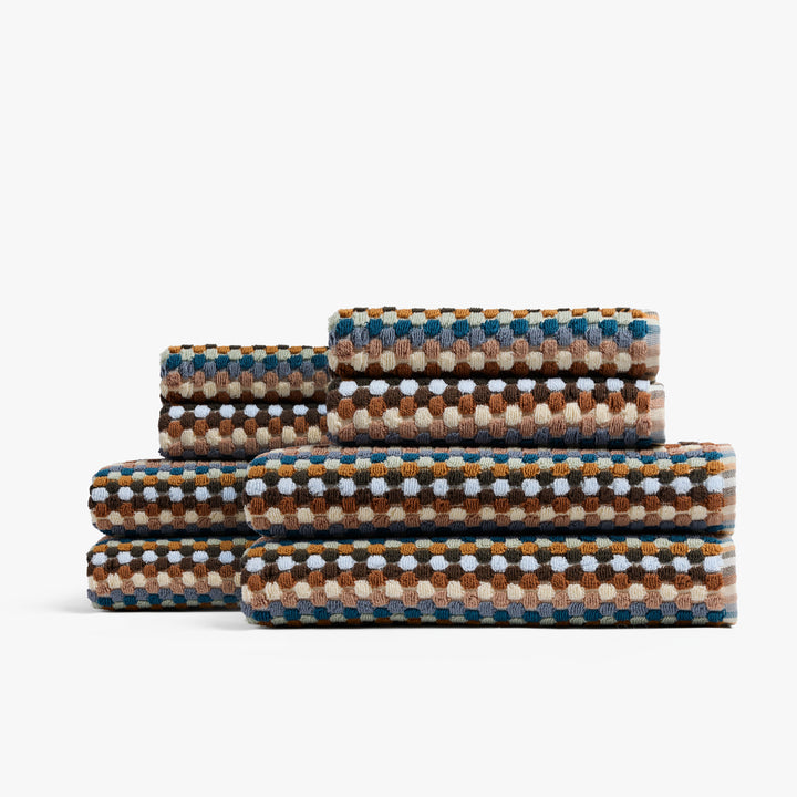 4+4 Organic Mosaic Bath Bundle - Multi
