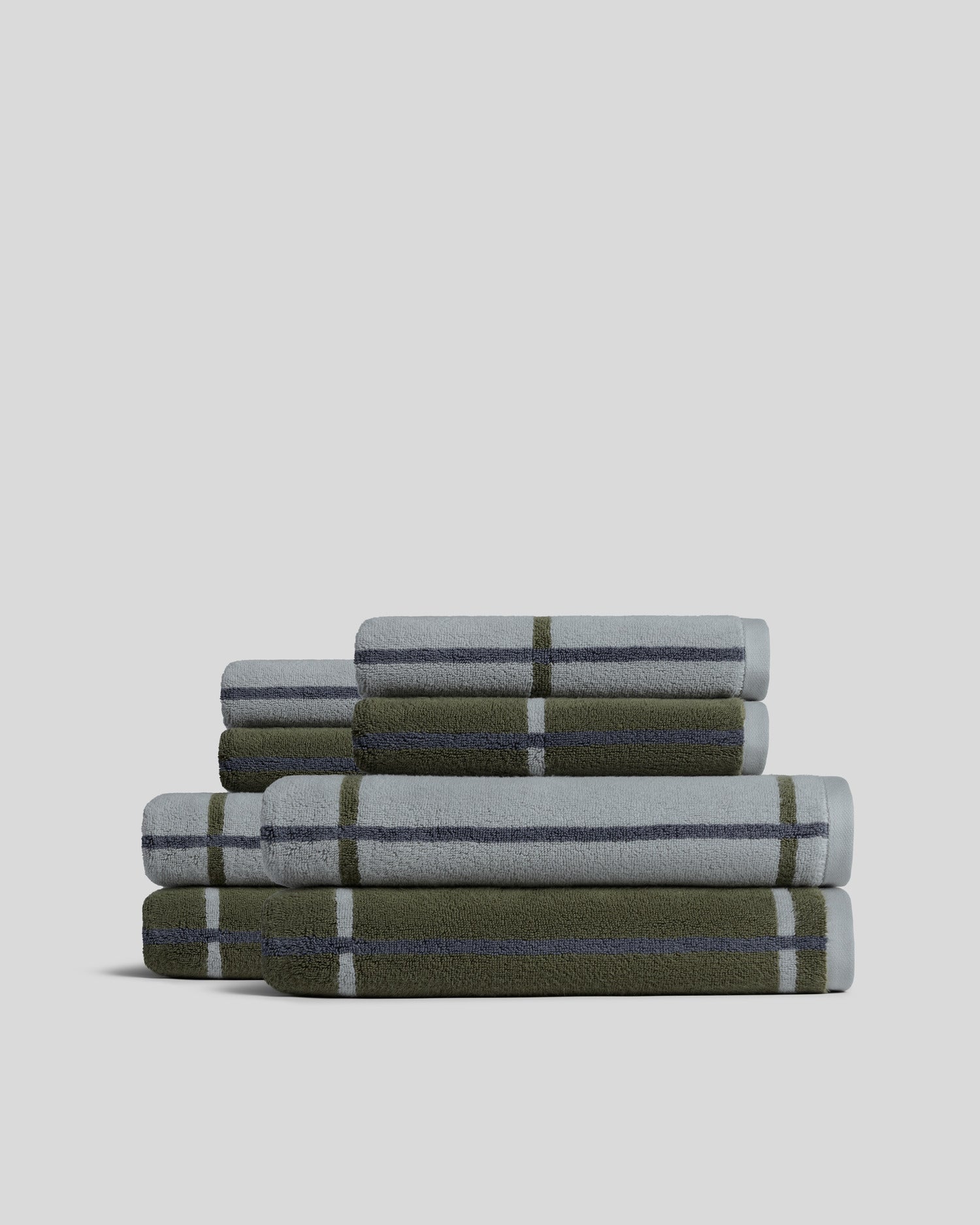 4+4 Organic Plush Bath Bundle - Thyme Windowpane