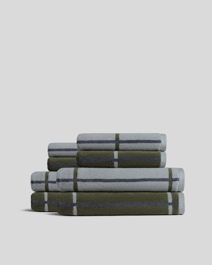 4+4 Organic Plush Bath Bundle - Thyme Windowpane