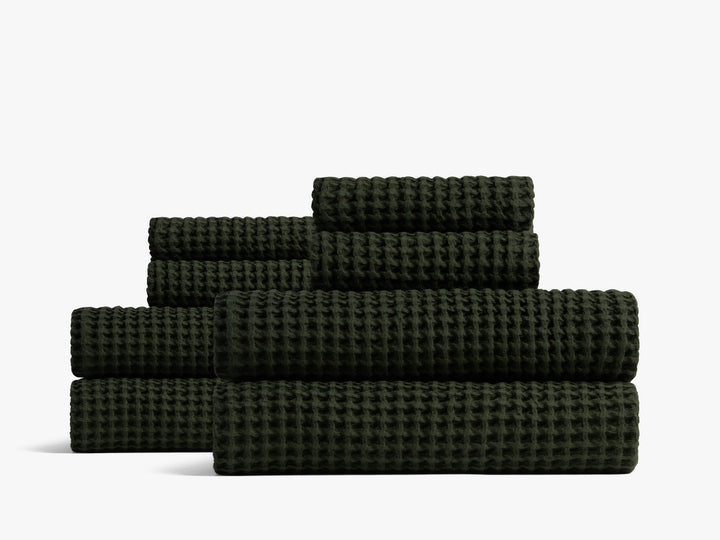 4+4 Waffle Bath Bundle - Evergreen