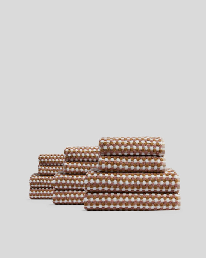 6+6 Organic Mosaic Bath Bundle - Ochre and Clay