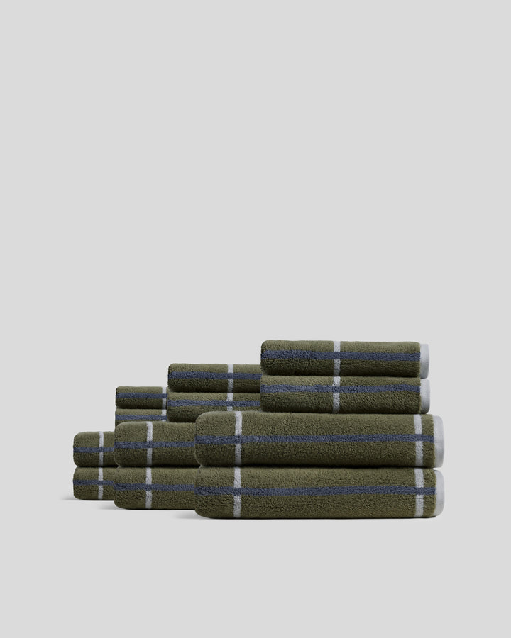 6+6 Organic Plush Bath Bundle - Thyme Windowpane