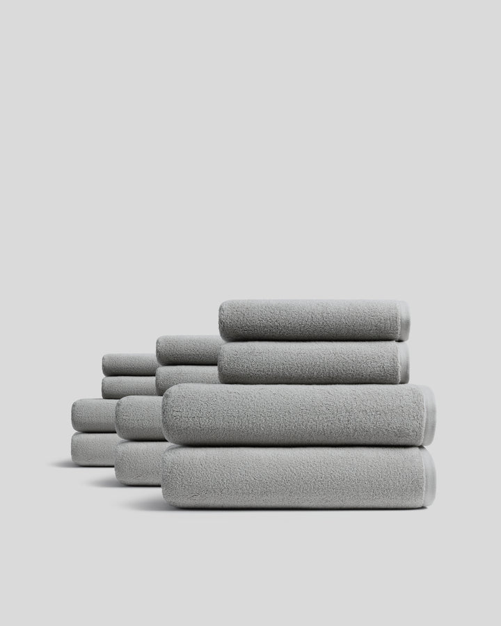 6+6 Organic Plush Bath Bundle - Pebble