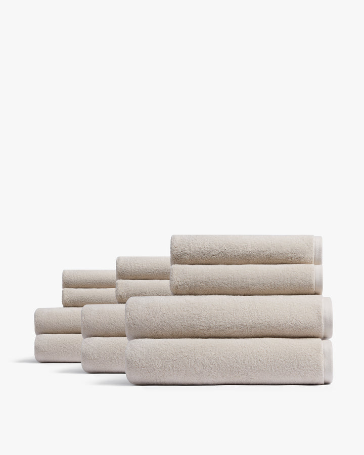 6+6 Organic Plush Bath Bundle - Bone