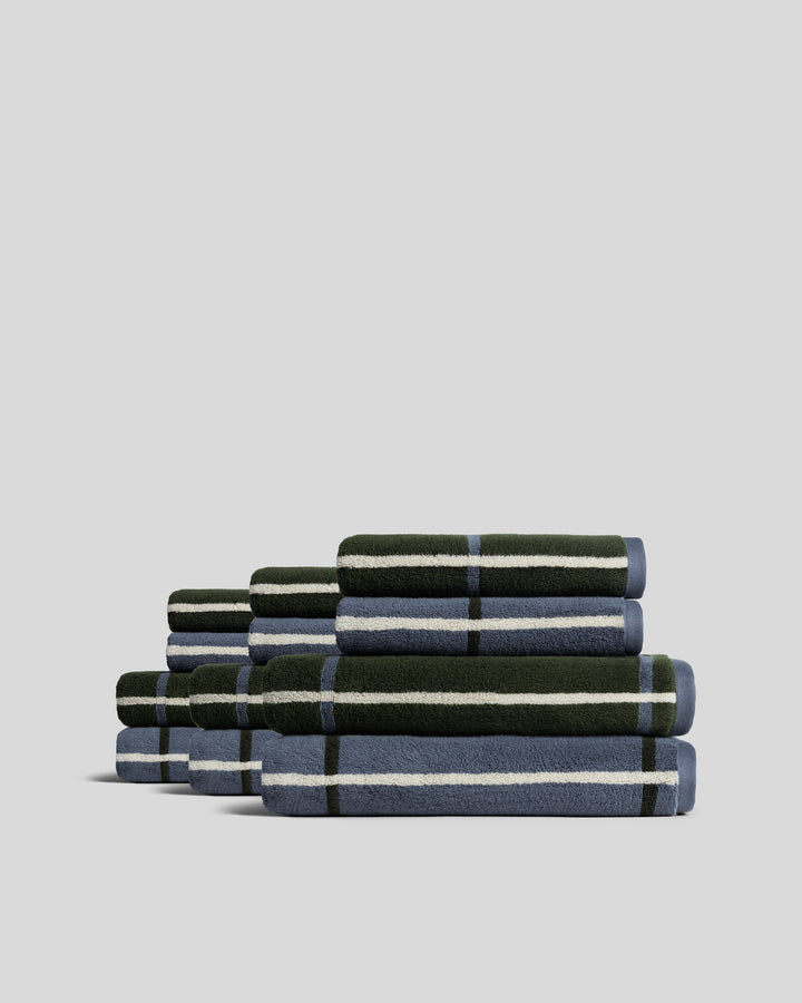 6+6 Organic Plush Bath Bundle - Dusk Windowpane