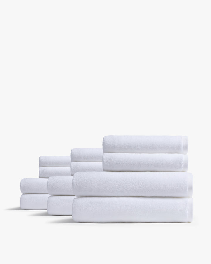 6+6 Organic Plush Bath Bundle - White
