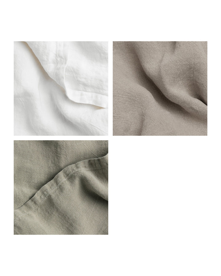 Vintage Linen Fabric Swatch (Antique White)