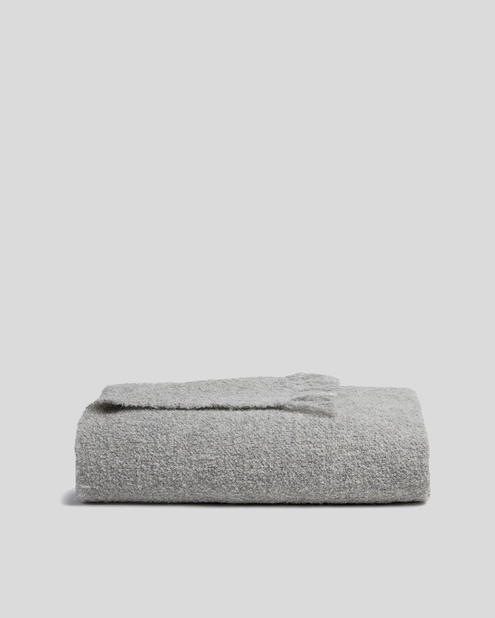 Alpaca Boucle Throw (Mist)