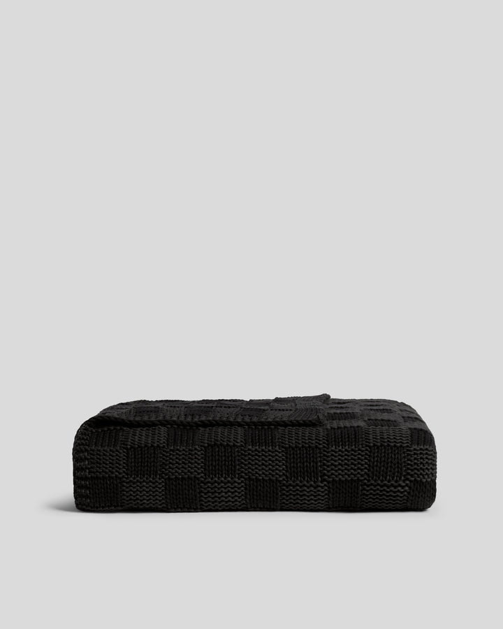 Basketweave Throw (Onyx)