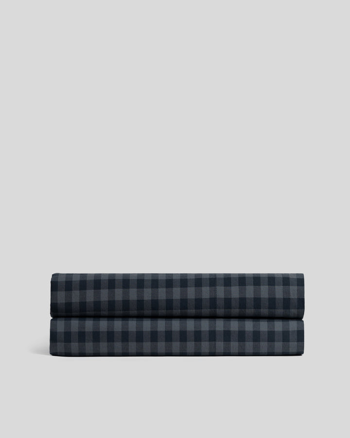 Brushed Cotton Fitted Sheet (Dusk Check)