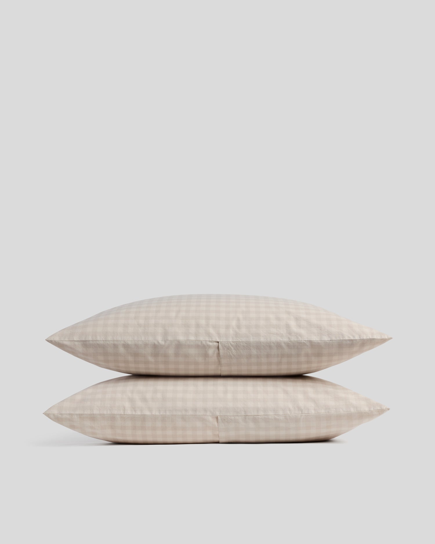 Brushed Cotton Pillowcase Set (Bone Check)