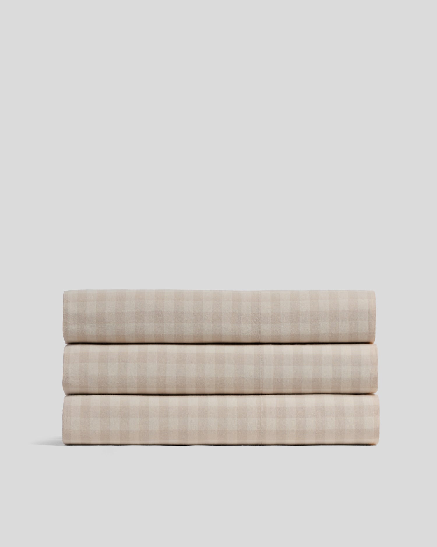Brushed Cotton Top Sheet (Bone Check) - Twin/Twin XL / Bone Check