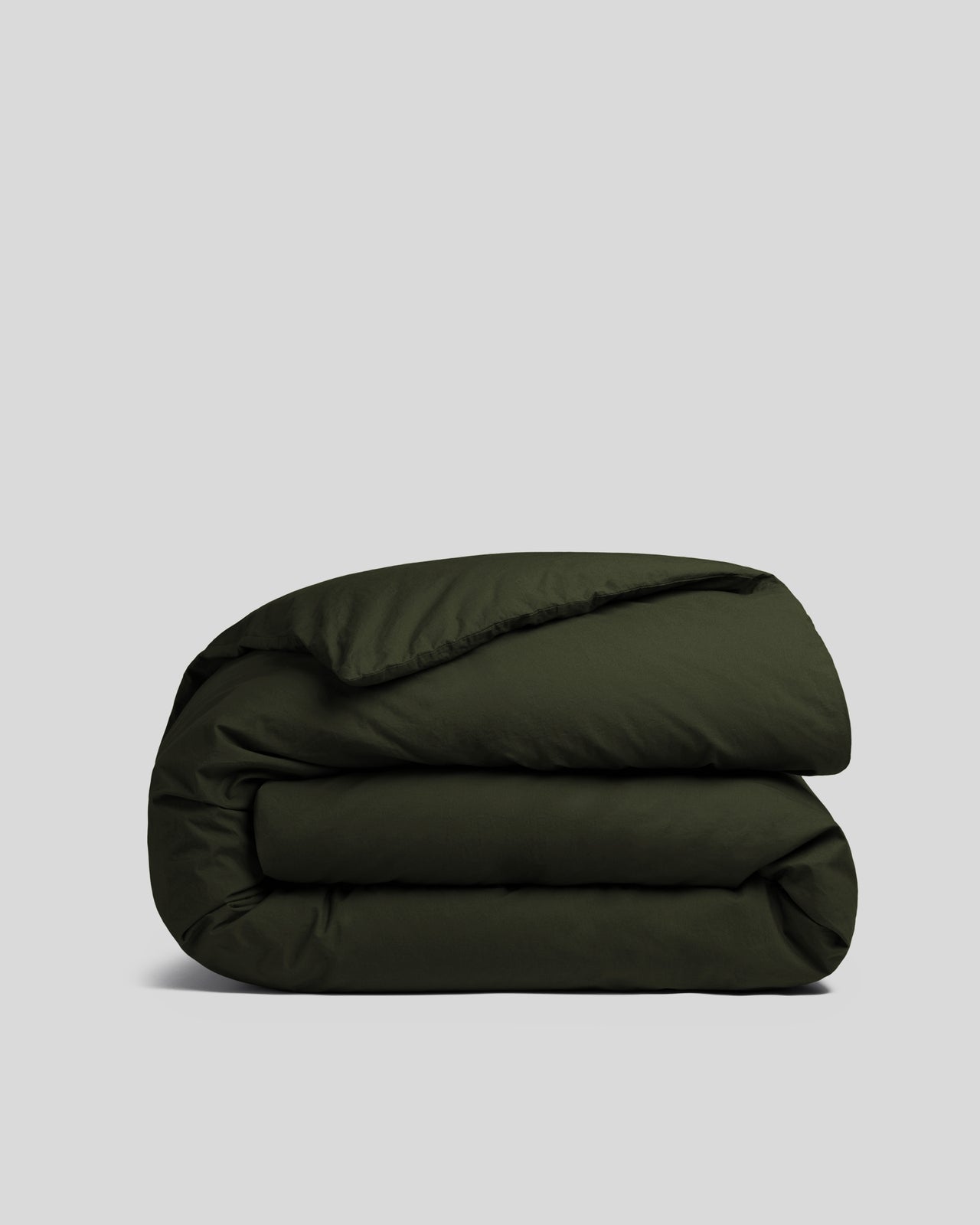 Brushed Cotton Duvet Cover (Evergreen) - Full/Queen
