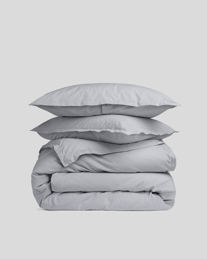 Brushed Cotton Duvet Cover Set - Sky TW/XL