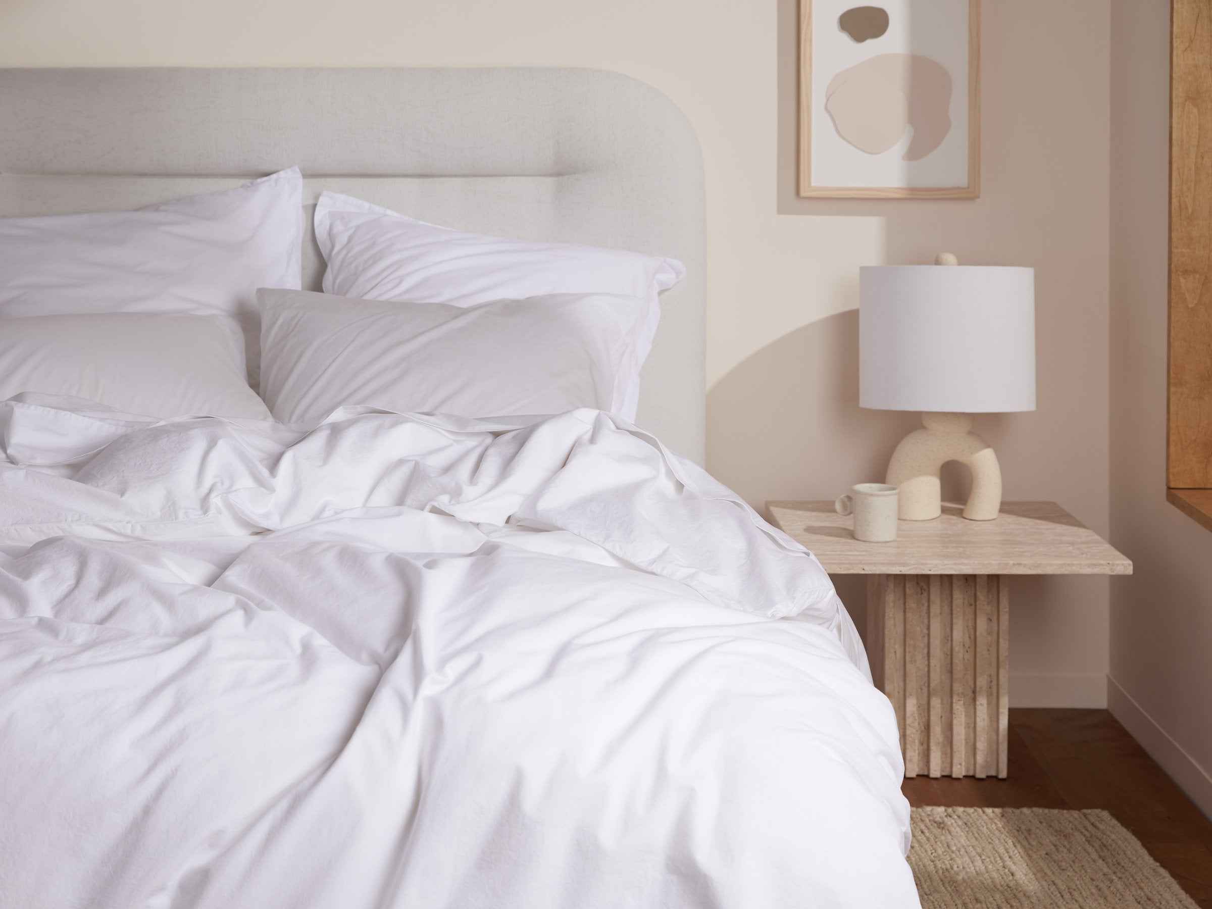 【BAON】23FW★ [BAONHAUS] parachute washed cotton banding pt Brushed Cotton Duvet Cover (White) – Parachute Home