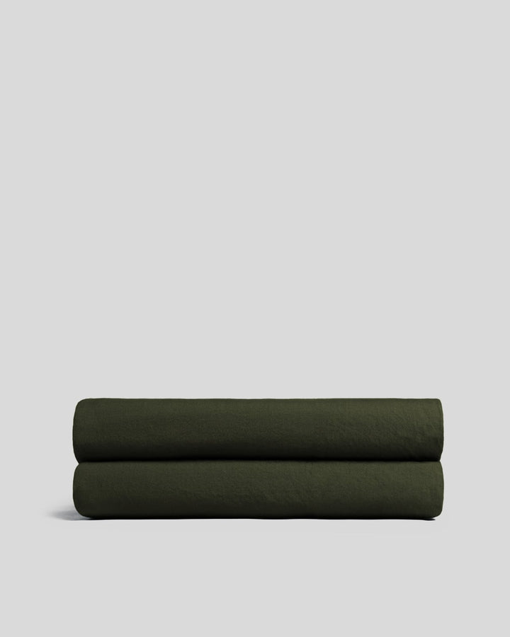 Brushed Cotton Fitted Sheet (Evergreen)