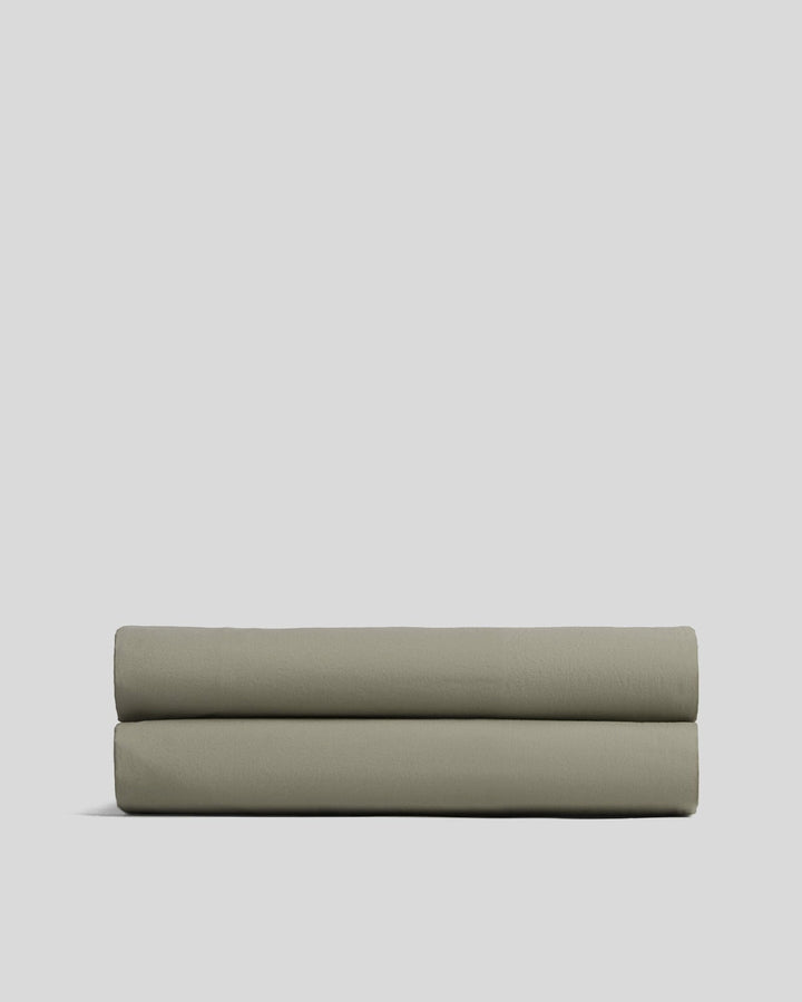 Brushed Cotton Fitted Sheet (Moss)