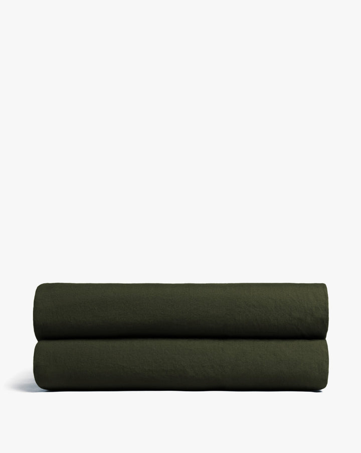 Brushed Cotton Fitted Sheet (Evergreen)