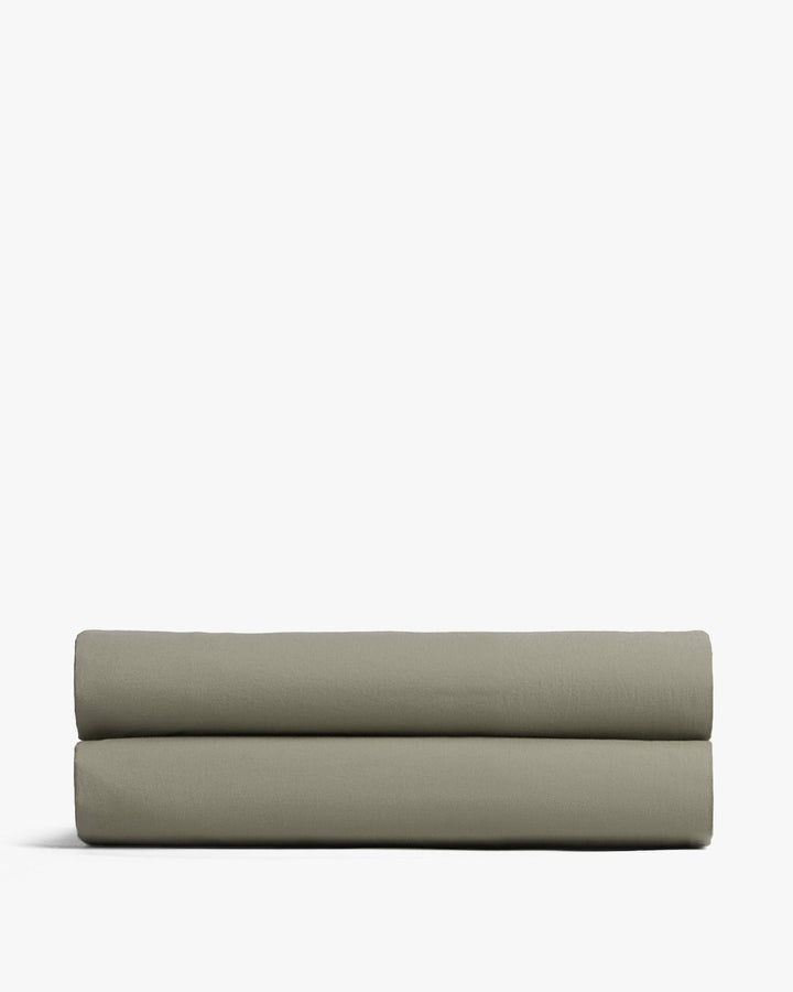 Brushed Cotton Fitted Sheet (Moss)