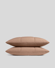 Brushed Cotton Quilted Sham Set (Adobe)