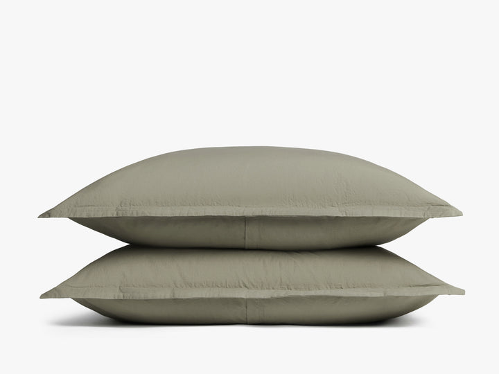 Brushed Cotton Sham Set (Moss)