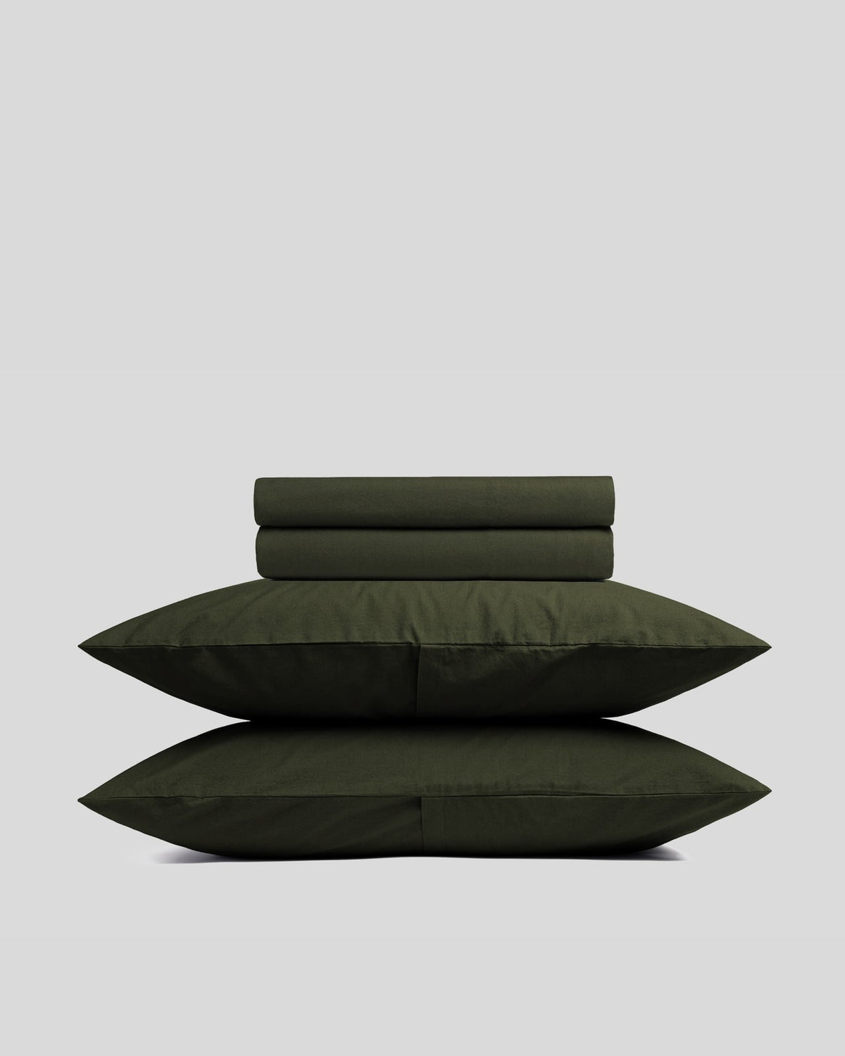 Brushed Cotton Sheet Set - Evergreen K/CK - King