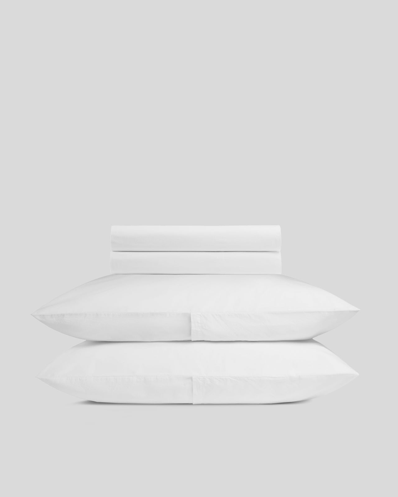 Brushed Cotton Sheet Set - White F/Q - Back Envelope